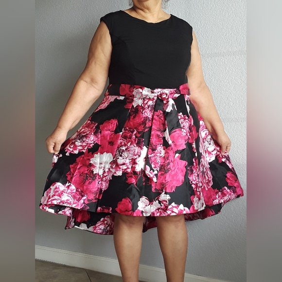 Enfocus Studio Dresses & Skirts - Floral Black and Pink Women's Dress
